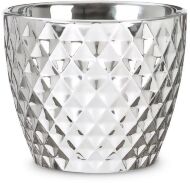 Кашпо для квітів Mirror Silver кераміка 16 дзеркальний із фактурою 60475 Кашпо для квітів Mirror Silver кераміка 16 дзеркальний із фактурою 60475