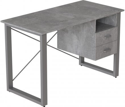 Письмовий стіл із ящиками Ferrum-decor Оскар 750x1200x600 метал Сірий ДСП Бетон 16 мм (FRD-103233) Письмовий стіл із ящиками Ferrum-decor Оскар 750x1200x600 метал Сірий ДСП Бетон 16 мм (FRD-103233)