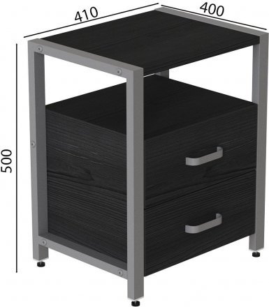 Тумба універсальна Ferrum-decor Вів'єн 2/2 50x41x40 сірий ДСП Сосна Кембра 16мм (FRD-104170)
