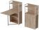 Стіл книжка з етажеркою Практик 1 Ferrum-decor 1200x640x990 Білий метал ДСП Дуб Сан-Марино 16 мм (FRD-104619)