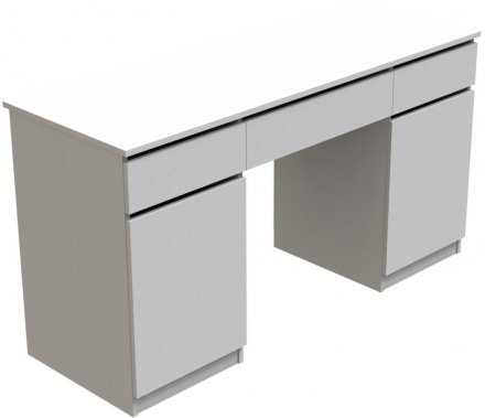 Стіл комп'ютерний Віто 2 Ferrum-decor 750x1400x500 ДСП Біле 16 мм (FRD-104830)