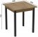 Стіл кухонний Ferrum-decor Дієго 75x80x80 Чорний ДСП Дуб Артизан 16мм (FRD-105715)