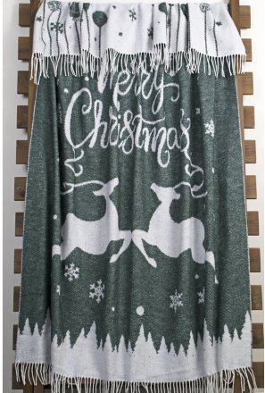 Плед Zeus Deers зелений 140х200 см