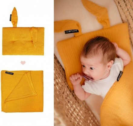 Подушка-кролик муслінова 20x30 см Mango lullalove-7477 Подушка-кролик муслінова 20x30 см Mango lullalove-7477