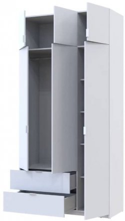 Шафа для одягу Doros Лукас Білий 3ДСП 120х50х240 DRS-011649 (80737796)