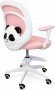 Крісло обертове дитяче з підставкою для ніг PERFECT KIDS PANDA PINK Perfect Home Рожевий (PFH-092111)