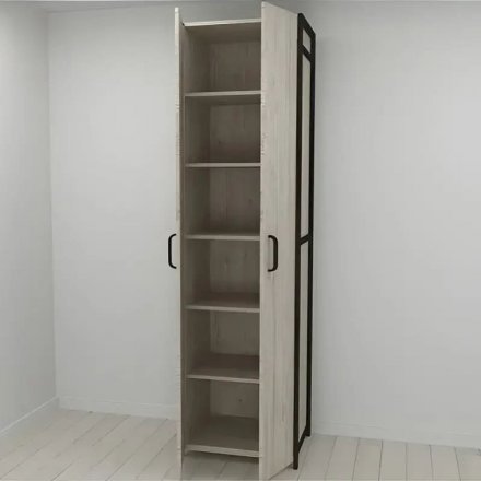 Шафа Гардероб Уні секція 7 серії Конект Ferrum-decor 220x60x50см Чорний метал ДСП Білий 16 мм (FRD-104559) Шафа Гардероб Уні секція 7 серії Конект Ferrum-decor 220x60x50см Чорний метал ДСП Білий 16 мм (FRD-104559)