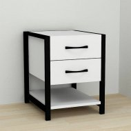 Тумба універсальна Ferrum-decor Вів'єн 2/1 50x41x40 чорний ДСП Біле 16мм (FRD-104171) Тумба універсальна Ferrum-decor Вів'єн 2/1 50x41x40 чорний ДСП Біле 16мм (FRD-104171)