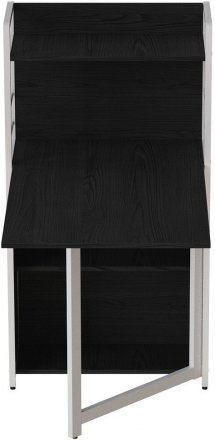 Стіл книжка з етажеркою Практик 1 Ferrum-decor 1200x640x990 Білий метал ДСП Сосна Кембра 16 мм (FRD-104620)
