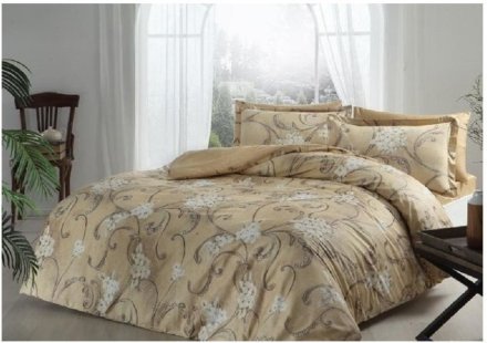 Постільна білизна сатин Delux Senja bej v04 бежевий сімейний svt-2000022297288 Постільна білизна сатин Delux Senja bej v04 бежевий сімейний svt-2000022297288