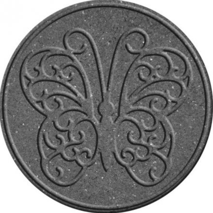 Декор для доріжок для саду діаметр 45 см сірий метелик EU5000029