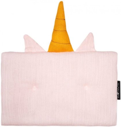 Подушка-єдиноріг муслінова 20x30 см Powder Pink lullalove-7521 Подушка-єдиноріг муслінова 20x30 см Powder Pink lullalove-7521