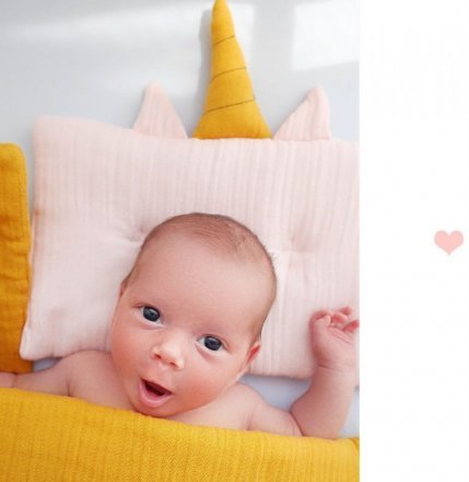 Подушка-єдиноріг муслінова 20x30 см Powder Pink lullalove-7521 Подушка-єдиноріг муслінова 20x30 см Powder Pink lullalove-7521