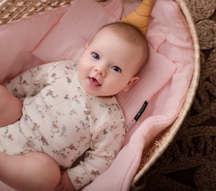 Подушка-єдиноріг муслінова 20x30 см Powder Pink lullalove-7521 Подушка-єдиноріг муслінова 20x30 см Powder Pink lullalove-7521