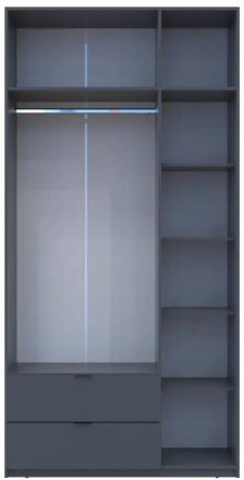 Шафа для одягу Doros Лукас Графіт 3ДСП 120х50х240 DRS-011650 (80737797)