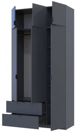 Шафа для одягу Doros Лукас Графіт 3ДСП 120х50х240 DRS-011650 (80737797)