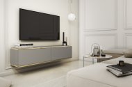 Тумба під телевізор навісна Perfect Home Оро / Oro 2-дверна RTV135 Сірий (PFH-091350) Тумба під телевізор навісна Perfect Home Оро / Oro 2-дверна RTV135 Сірий (PFH-091350)