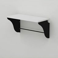 Настінна полиця Ferrum-decor Комфі 260x500x240 метал Чорний ДСП Біле 16 мм (FRD-102716)