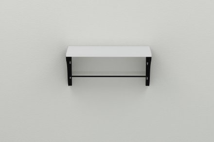 Настінна полиця Ferrum-decor Комфі 260x500x240 метал Чорний ДСП Біле 16 мм (FRD-102716) Настінна полиця Ferrum-decor Комфі 260x500x240 метал Чорний ДСП Біле 16 мм (FRD-102716)