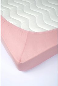 Простирадло трикотажне на гумці пудра 160х200+25 2000022188753 Простирадло трикотажне на гумці пудра 160х200+25 2000022188753