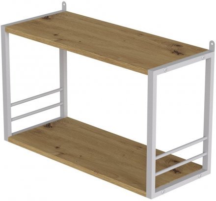 Книжкова полиця універсальна Ferrum-decor Стім 1 38x63x26 білий ДСП Дуб Артизан 16мм (FRD-104093) Книжкова полиця універсальна Ferrum-decor Стім 1 38x63x26 білий ДСП Дуб Артизан 16мм (FRD-104093)