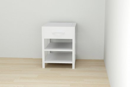 Тумба універсальна Ferrum-decor Вів'єн 1/2 50x41x40 білий ДСП Біле 16мм (FRD-104127) Тумба універсальна Ferrum-decor Вів'єн 1/2 50x41x40 білий ДСП Біле 16мм (FRD-104127)
