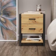 Тумба універсальна Ferrum-decor Вів'єн 2/1 50x41x40 чорний ДСП Дуб Сан-Марино 16мм (FRD-104172) Тумба універсальна Ferrum-decor Вів'єн 2/1 50x41x40 чорний ДСП Дуб Сан-Марино 16мм (FRD-104172)
