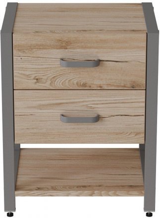 Тумба універсальна Ferrum-decor Вів'єн 2/1 50x41x40 чорний ДСП Дуб Сан-Марино 16мм (FRD-104172)