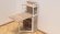 Стіл книжка з етажеркою Практик 1 Ferrum-decor 1200x640x990 Білий метал ДСП Дуб Сонома 16 мм (FRD-104621)