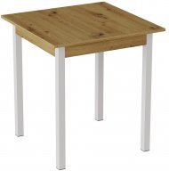 Стіл кухонний Ferrum-decor Дієго 75x90x90 Білий ДСП Дуб Артизан 16мм (FRD-105717) Стіл кухонний Ferrum-decor Дієго 75x90x90 Білий ДСП Дуб Артизан 16мм (FRD-105717)