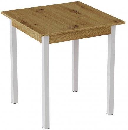Стіл кухонний Ferrum-decor Дієго 75x90x90 Білий ДСП Дуб Артизан 16мм (FRD-105717) Стіл кухонний Ferrum-decor Дієго 75x90x90 Білий ДСП Дуб Артизан 16мм (FRD-105717)