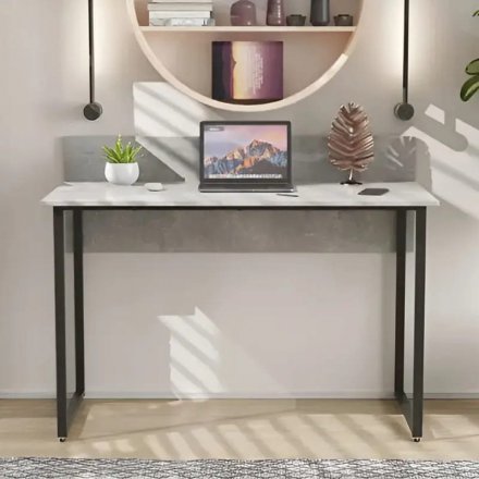 Стіл письмовий Скай Ferrum-decor 75x140x70 Чорний метал ДСП Бетон 16 мм (FRD-106681) Стіл письмовий Скай Ferrum-decor 75x140x70 Чорний метал ДСП Бетон 16 мм (FRD-106681)