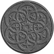 Декор для садових доріжок діаметр 45 см сірий орнамент EU5000052