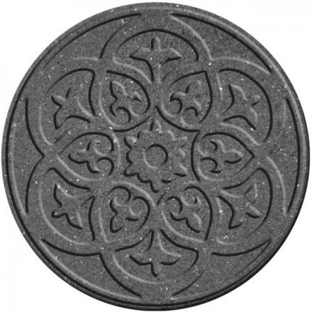 Декор для садових доріжок діаметр 45 см сірий орнамент EU5000052 Декор для садових доріжок діаметр 45 см сірий орнамент EU5000052