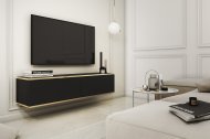 Тумба під телевізор навісна Perfect Home Оро / Oro 2-дверна RTV135 Чорний (PFH-091352) Тумба під телевізор навісна Perfect Home Оро / Oro 2-дверна RTV135 Чорний (PFH-091352)
