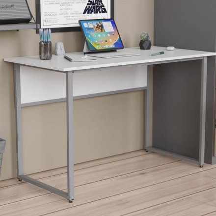 Письмовий стіл Ferrum-decor Коді 75x140x60 сірий ДСП Біле 16мм (FRD-101671)