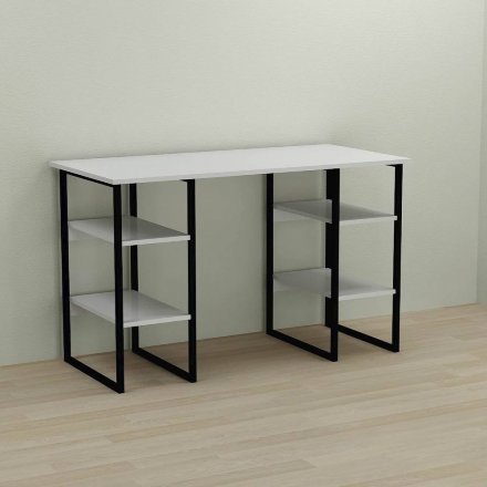 Письмовий стіл Ferrum-decor Карен 75x120x70 чорний ДСП Біле 16мм (FRD-102060)