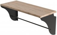 Настінна полиця Ferrum-decor Комфі 260x500x240 метал Чорний ДСП Дуб Сан-Марино 16 мм (FRD-102717)