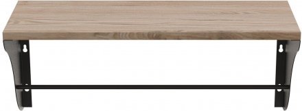 Настінна полиця Ferrum-decor Комфі 260x500x240 метал Чорний ДСП Дуб Сан-Марино 16 мм (FRD-102717) Настінна полиця Ferrum-decor Комфі 260x500x240 метал Чорний ДСП Дуб Сан-Марино 16 мм (FRD-102717)