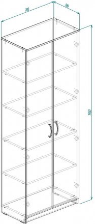 Шафа Анжело Ferrum-decor на 5 полиць 2 двері 1900x700x380 ДСП Біле 16 мм (FRD-105013) Шафа Анжело Ferrum-decor на 5 полиць 2 двері 1900x700x380 ДСП Біле 16 мм (FRD-105013)