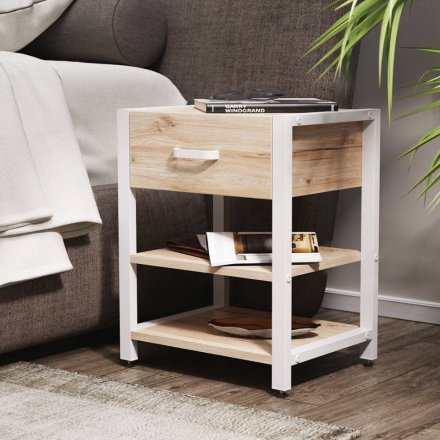 Тумба універсальна Ferrum-decor Вів'єн 1/2 50x41x40 білий ДСП Дуб Сан-Марино 16мм (FRD-104128) Тумба універсальна Ferrum-decor Вів'єн 1/2 50x41x40 білий ДСП Дуб Сан-Марино 16мм (FRD-104128)