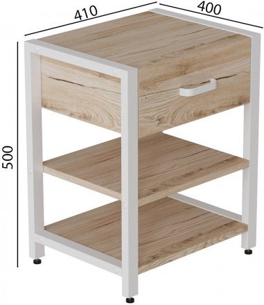 Тумба універсальна Ferrum-decor Вів'єн 1/2 50x41x40 білий ДСП Дуб Сан-Марино 16мм (FRD-104128) Тумба універсальна Ferrum-decor Вів'єн 1/2 50x41x40 білий ДСП Дуб Сан-Марино 16мм (FRD-104128)