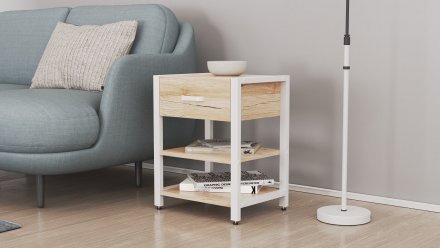 Тумба універсальна Ferrum-decor Вів'єн 1/2 50x41x40 білий ДСП Дуб Сан-Марино 16мм (FRD-104128) Тумба універсальна Ferrum-decor Вів'єн 1/2 50x41x40 білий ДСП Дуб Сан-Марино 16мм (FRD-104128)