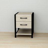 Тумба універсальна Ferrum-decor Вів'єн 2/1 50x41x40 чорний ДСП Дуб Сонома 16мм (FRD-104173) Тумба універсальна Ferrum-decor Вів'єн 2/1 50x41x40 чорний ДСП Дуб Сонома 16мм (FRD-104173)