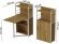 Стіл книжка з етажеркою Практик 1 Ferrum-decor 1200x640x990 Білий метал ДСП Дуб Артизан 16 мм (FRD-104623)