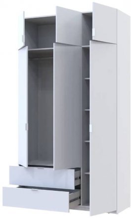 Шафа для одягу Doros Лукас Білий 3ДСП 135х50х240 DRS-011652 (80737800) Шафа для одягу Doros Лукас Білий 3ДСП 135х50х240 DRS-011652 (80737800)
