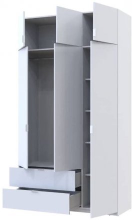 Шафа для одягу Doros Лукас Білий 3ДСП 135х50х240 DRS-011652 (80737800) Шафа для одягу Doros Лукас Білий 3ДСП 135х50х240 DRS-011652 (80737800)