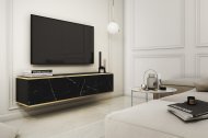Тумба під телевізор навісна Perfect Home Оро / Oro 2-дверна RTV135 Чорний мармур роял (PFH-091358) Тумба під телевізор навісна Perfect Home Оро / Oro 2-дверна RTV135 Чорний мармур роял (PFH-091358)