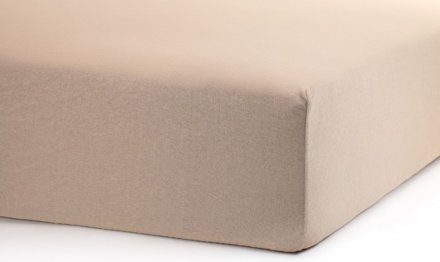Простирадло на резинці Софт Найт коричнева трикотаж 140х200 см