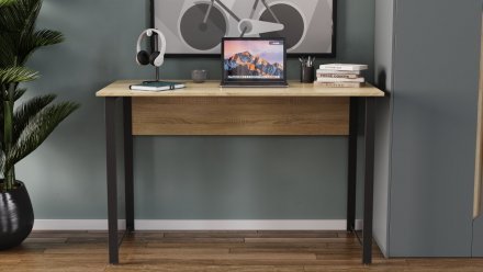 Комп'ютерний стіл Ferrum-decor Раян 76x140x60 чорний ДСП Сосна Кембра 32мм (FRD-103700)